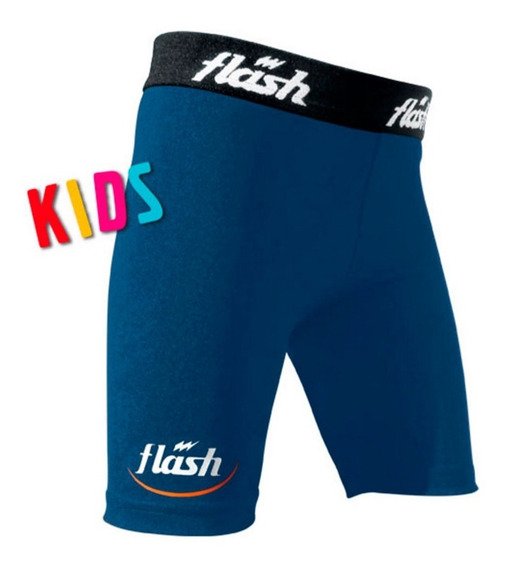 Calza Corta Bermuda Nene Niños Futbol Spandex Flash Fivra