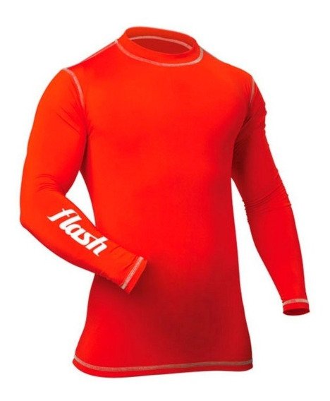 Remera Termica Mangas Largas Niño Protecc Uv50 Spandex Flash