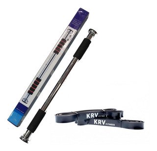 Kit Dominadas Extensible + Superband Media Puerta Fitness